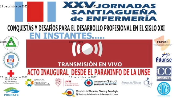 XXV Jornadas Santiagueñas de Enermería en el paraninfo de la UNSE- 17 DE OCTUBRE 2022